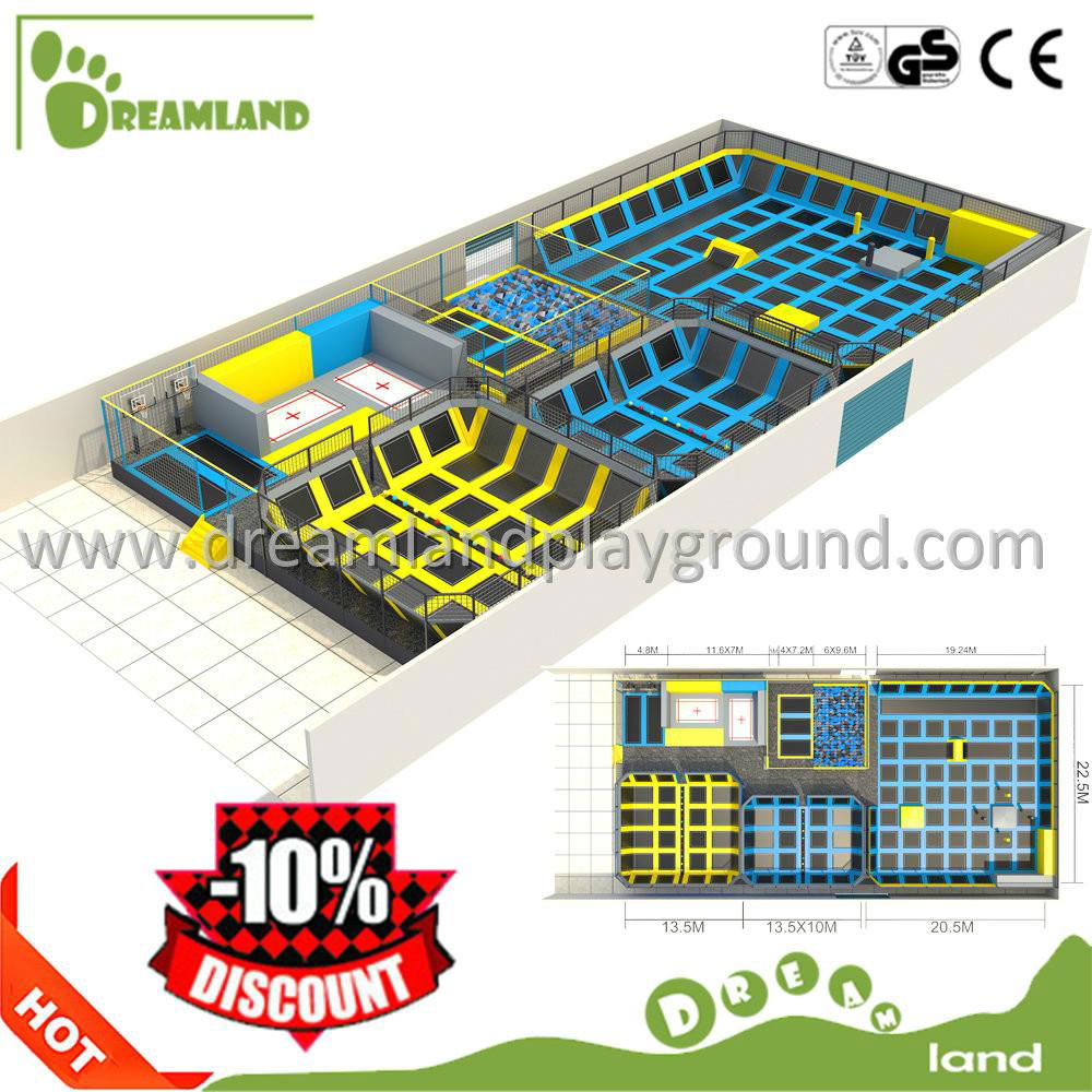 China Hot sale High Quality sky zone Indoor Trampoline Park 4