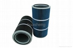 Industrial polyester cartridge air filter