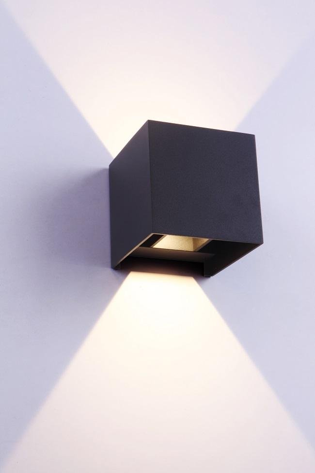 IP65 waterproof 6W cube up down led outdoor wall light