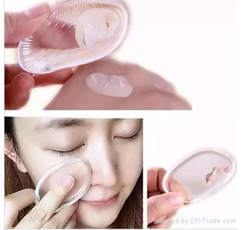 ladies fashion beauty make up silicone sponge foundation puff