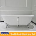 hot sale double ended cast iron bathtub 2