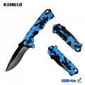 Full Colorful Printing Stainless Steel Folding Pocket Knife with Belt Clip 3