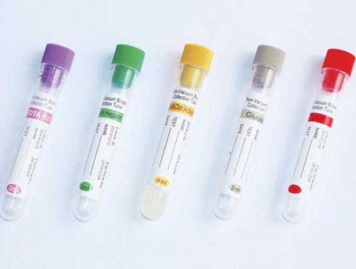 vaccum blood collectors with colored caps 2