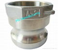 STAINLESS STEEL CAMLOCK COUPLINGS Type A Plug (Male coupler) with Female thread