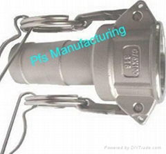 Stainless steel camlock couplings Type C Socket (Female coupler) with Hose End