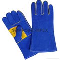 split leather working gloves, rubber