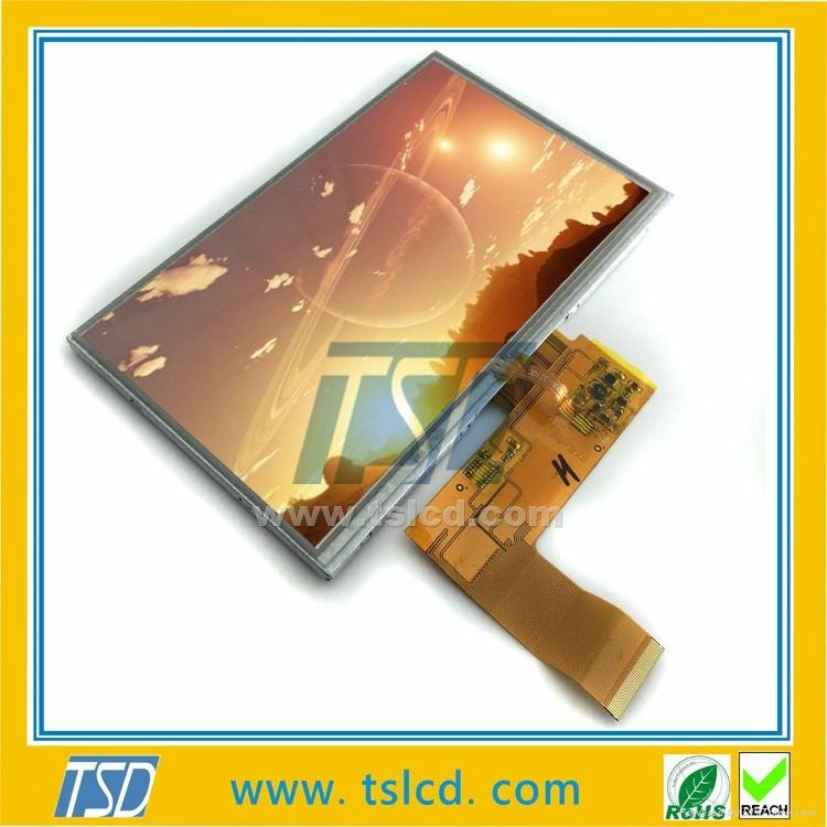 800*480 7" tft lcd display 12 O'clock lcd module with touch screen 5