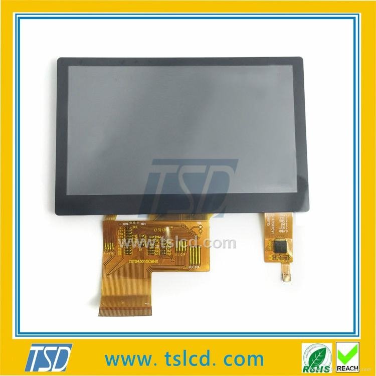 High quality touch screen lcd 480*272 resolution 4.3 inch tft lcd display 2