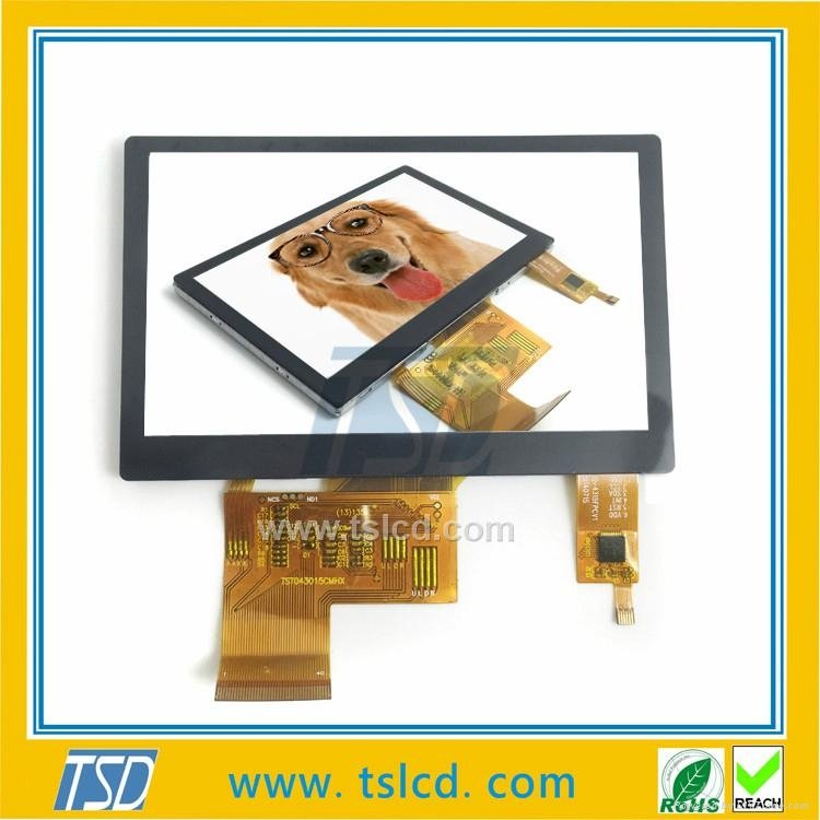 High quality touch screen lcd 480*272 resolution 4.3 inch tft lcd display 5