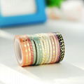 New arrival 16 pieces skinny foil gold slim washi tape wholesale tape 2