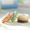 New arrival 16 pieces skinny foil gold slim washi tape wholesale tape 3