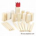 Outdoor Garden Lawn Sports Wooden Kubb Game Set for Children or Adults 1