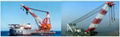 rent floating crane 4000t crane barge