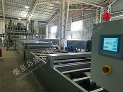 Fiberglass corrugated sheet making machine