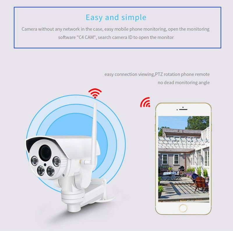 1.3MP HD 4X Zoom PTZ home guard security ip camera and infrared thermal camera 2