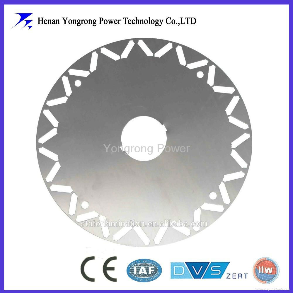 Customized silicon steel stator and rotor lamination for DC motor