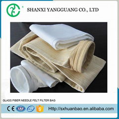 Dust collector glass fiber needle felt air filter bag for bag filter