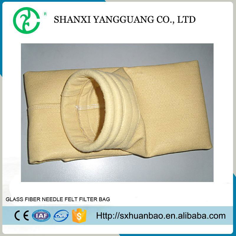 Dust collector glass fiber needle felt air filter bag for bag filter 2