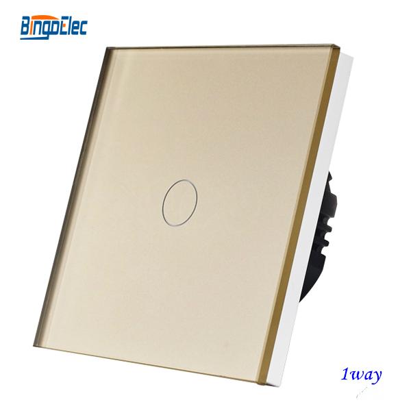 EU/UK standard glass panel touch light wall switch 3