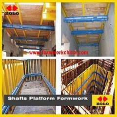 Zolo Platform for the Support of Formwork in Shafts