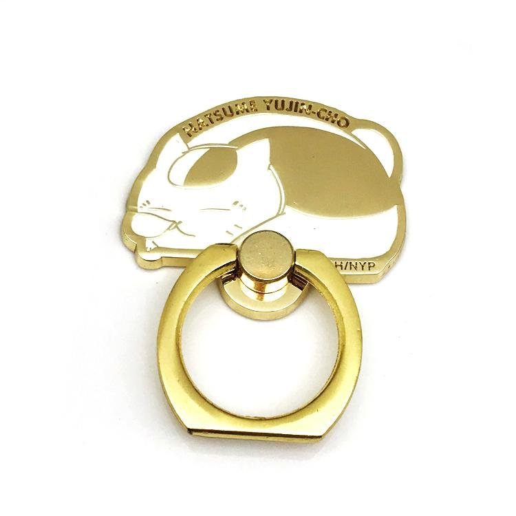 Custom new design metal gold finger ring holder for mobile phone