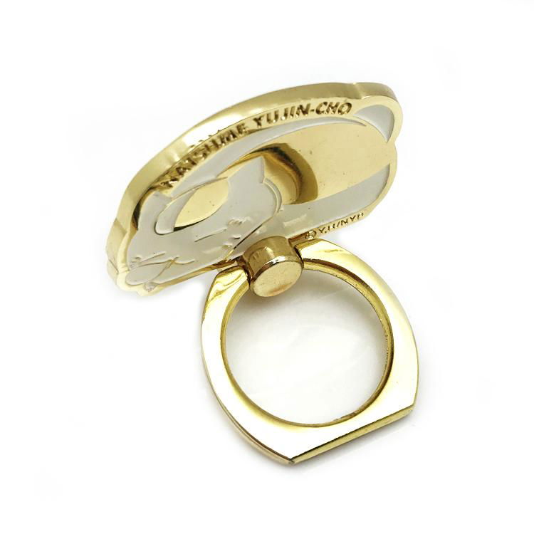 Custom new design metal gold finger ring holder for mobile phone 2