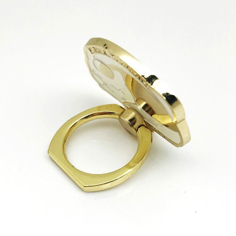 Custom new design metal gold finger ring holder for mobile phone 4