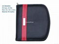  CD Case 24CDs  waterproof PU leather Zip lock bag  1