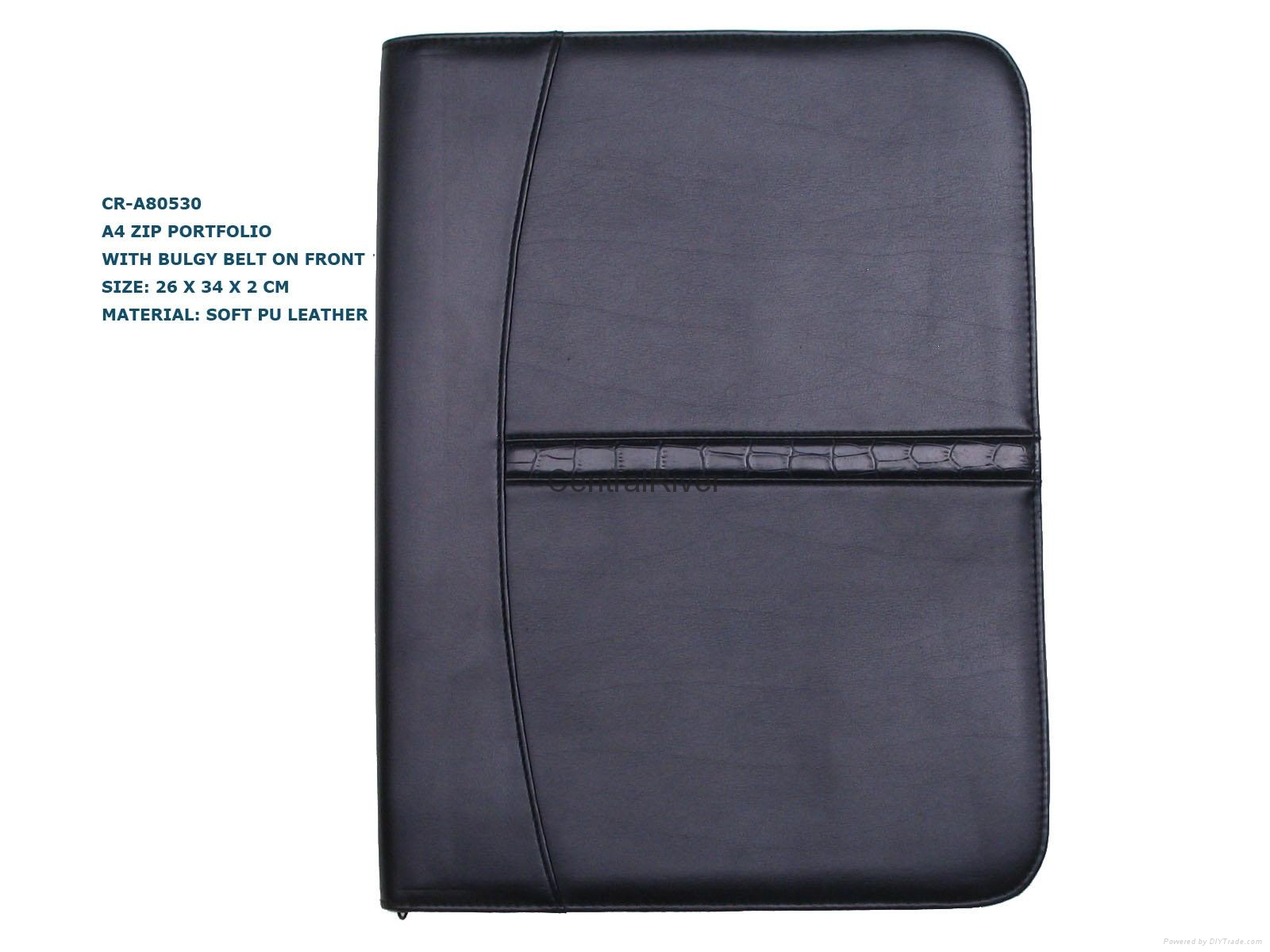 zip brief case business portfolio bag embossed personized logo CR