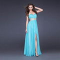 Flowing Sheath Column Sweetheart Neckline Strapless Floor-length High- 1