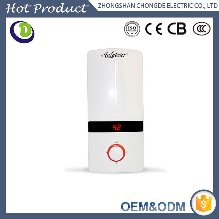 Anlabeier instant electric water shower heater with CE CB certification
