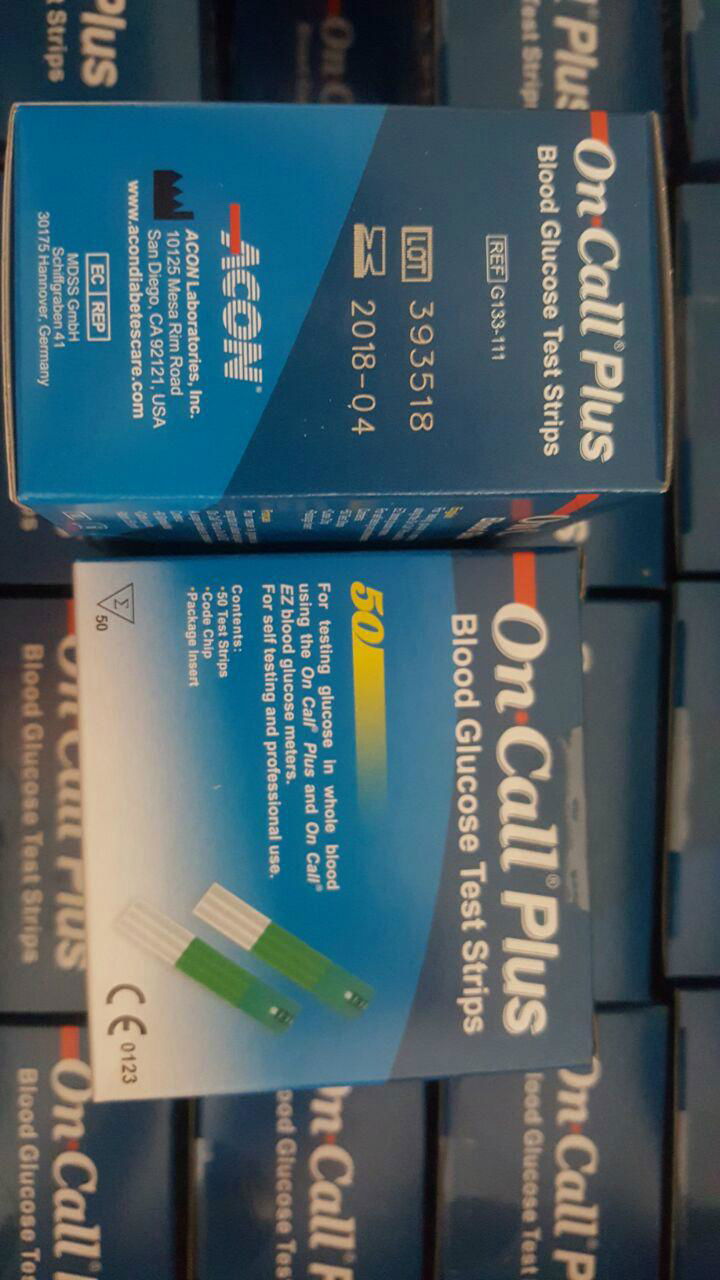 ON CALL PLUS BLOOD GLUCOSE TEST STRIPS 50 test strips (Turkey Trading