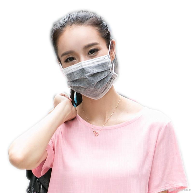 Factory wholesale 4ply active carbon face mask with ear loop 2