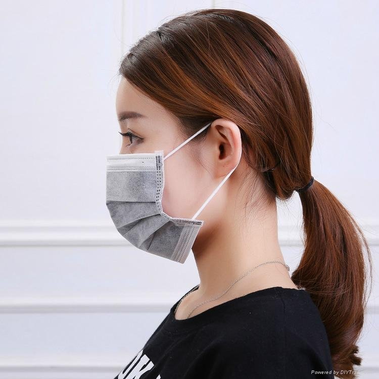 Factory wholesale 4ply active carbon face mask with ear loop 5