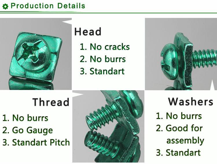 Zin Plated Pan Head Cross Recees Machine Screws 5