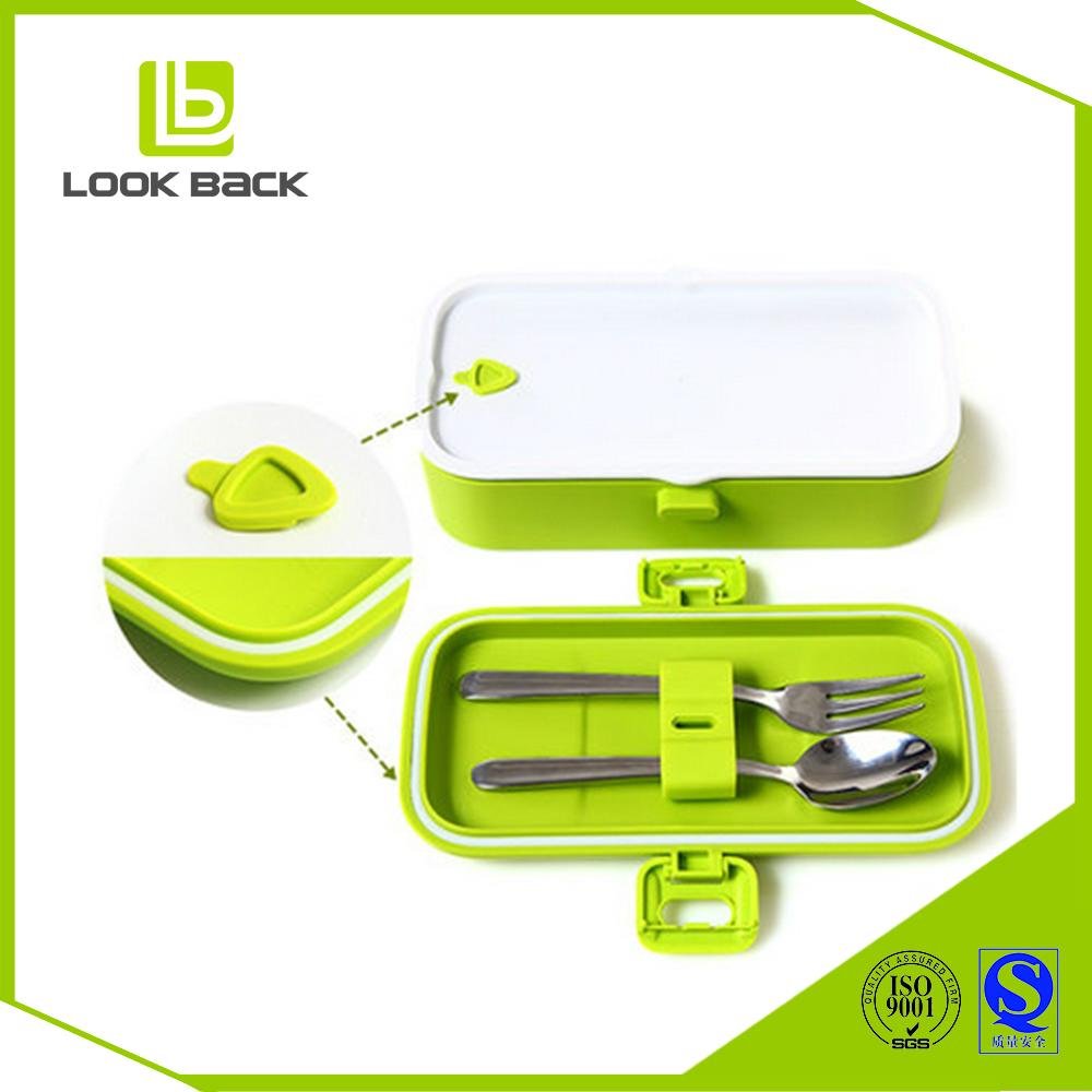new products leakproof microwave safe lunch box with cutlery 4