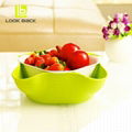 home decor double fruit bowls salad bowls with drain 3