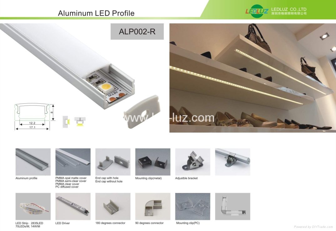 Hot super slim aluminum LED profiles for 8mm or 10mm LED tapes 1