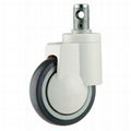 Plastic sigle Ball Bearing Medical Caster With Central control