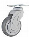 American Single Ball Bearing Plastic TPR Medical Caster 1