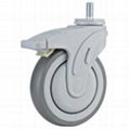 American Single Ball Bearing Plastic TPR Medical Caster 3