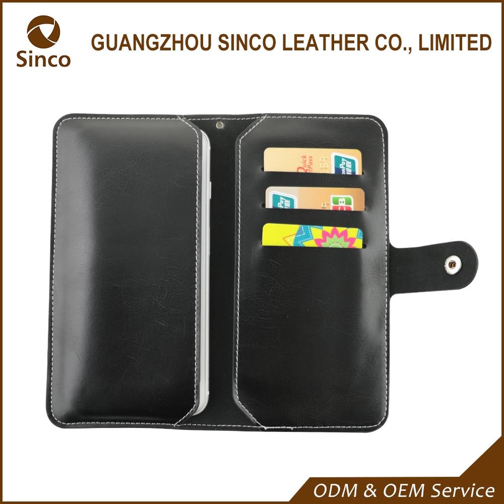 Factory price durable luxury genuine leather phone case with top grain cow leath 5