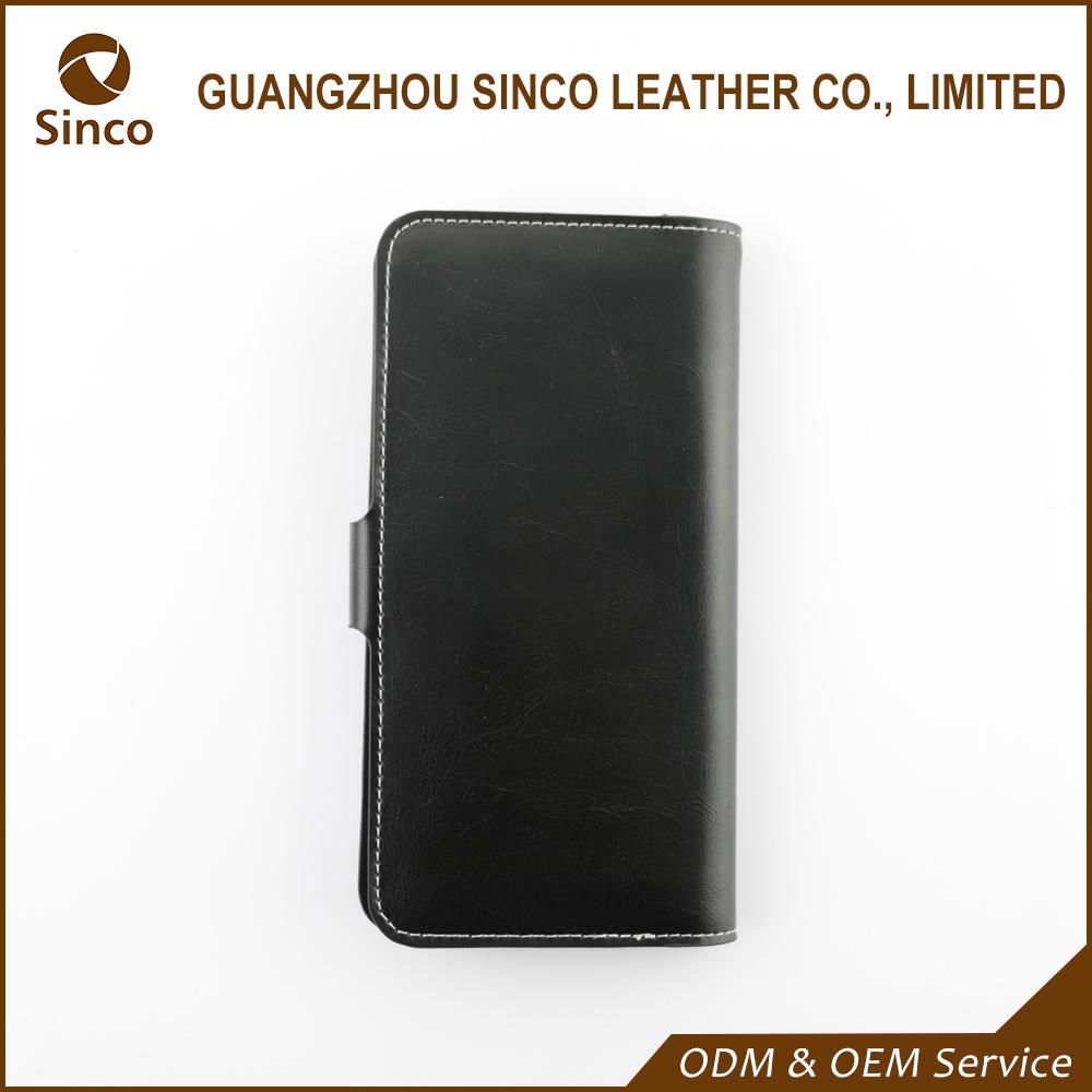 Factory price durable luxury genuine leather phone case with top grain cow leath 4