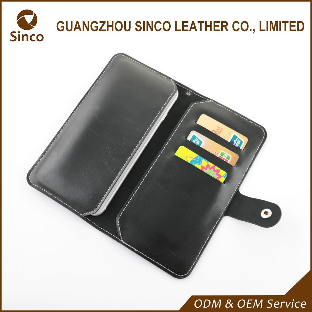 Factory price durable luxury genuine leather phone case with top grain cow leath 3