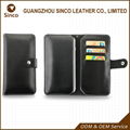 Factory price durable luxury genuine leather phone case with top grain cow leath