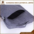 High class canvas material multifunction laptop shoulder computer bag 4