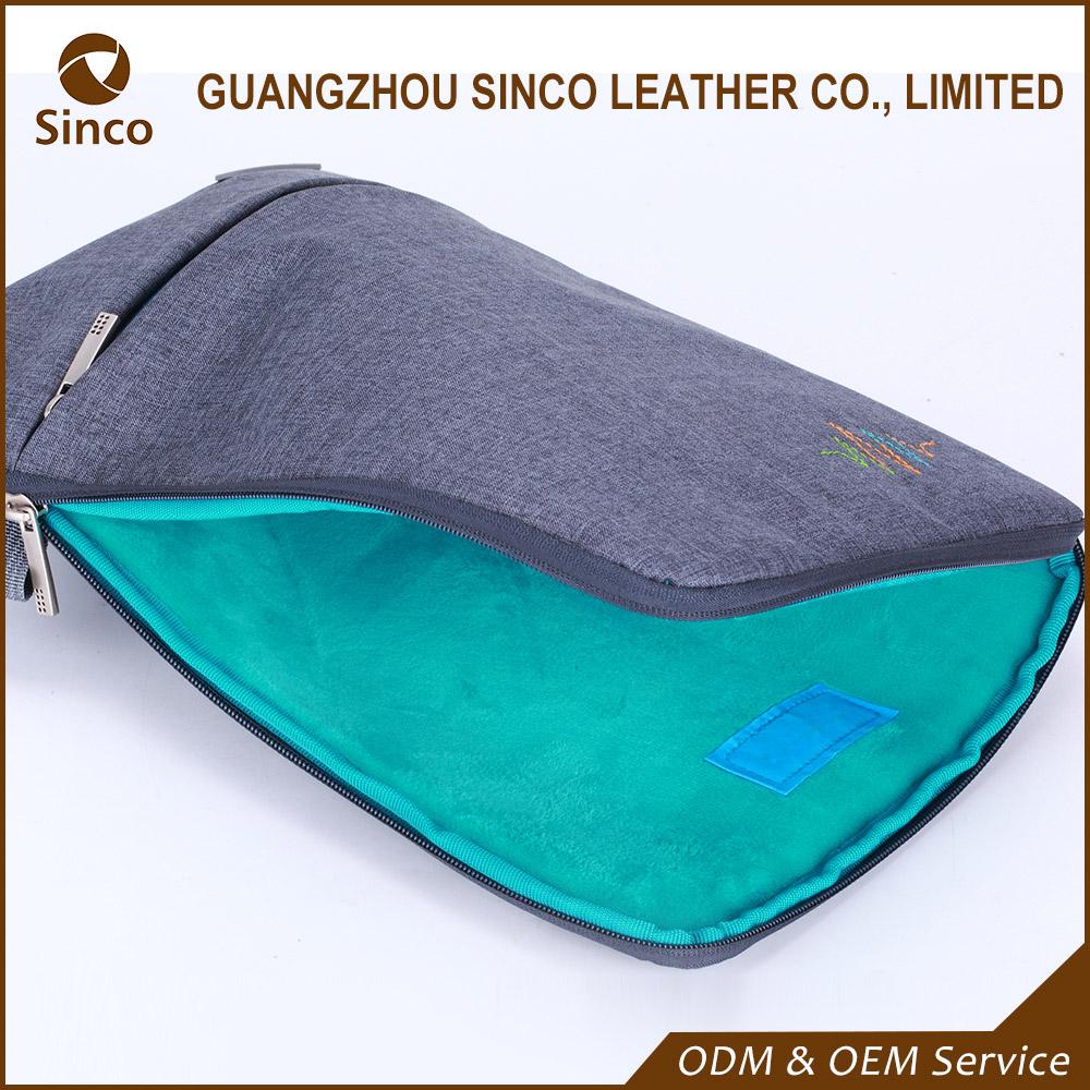 High class canvas material multifunction laptop shoulder computer bag 3