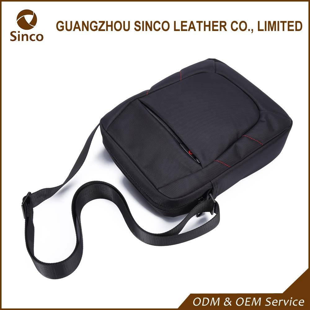 Durable nylon material shoulder laptop messenger bag with trolley strap for 10'' 3