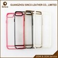 Hard water proof blank pc phone case with colorful frame fits for i phone 7 case 5