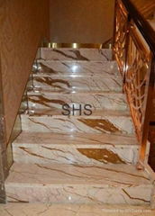 Gold Marble Staircase & Steps